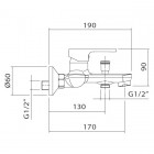 Vedo Lukka bateria wannowa ścienna