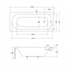 Besco Intrica wanna prostokątna 160x75 cm biała WAIN-160-PK
