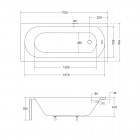 Besco Intrica wanna prostokątna 170x75 cm biała WAIN-170-PK