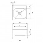 Deante Techno zlewozmywak 1-komorowy bez ociekacza - satyna ZMU 0100
