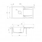 Deante Evora zlewozmywak 1-komorowy z ociekaczem grafitowy ZQJ 2113