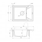 Deante Evora zlewozmywak 1-komorowy z krótkim ociekaczem grafitowy ZQJ 211A