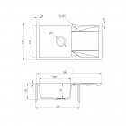 Deante Evora zlewozmywak 1-komorowy z ociekaczem grafitowy metalik ZQJ G113