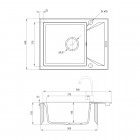 Deante Evora Zlewozmywak 1-komorowy z krótkim ociekaczem grafitowy metalik ZQJ G11A