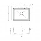Deante Andante zlewozmywak granitowy 1-komorowy grafitowy ZQN 2103