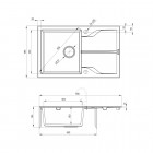 Deante Andante zlewozmywak 1-komorowy z ociekaczem grafitowy ZQN 2113