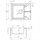 Deante Andante zlewozmywak 1-komorowy z krótkim ociekaczem grafitowy ZQN 211A