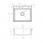 Deante Andante zlewozmywak granitowy 1-komorowy alabaster ZQN A103