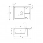 Deante Andante zlewozmywak 1-komorowy z krótkim ociekaczem grafitowy metalik ZQN G11A
