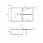 Deante Andante zlewozmywak 1-komorowy z ociekaczem szary metalik ZQN S113