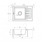 Deante Zorba zlewozmywak 1-komorowy z krótkim ociekaczem z baterią stojącą ZQZA211A