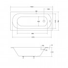 Besco Intrica Slim wanna prostokątna 150x75 cm biała WAIN-150-SL