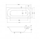 Besco Intrica Slim wanna prostokątna 160x75 cm biała WAIN-160-SL