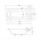Besco Intrica Slim wanna prostokątna 170x75 cm biała WAIN-170-SL