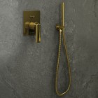 Kohlman Experience Gold kompletny zestaw prysznicowy złoty połysk QW210EGDR25