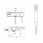 Besco Decco I bateria wannowa czarny mat BW-DS-CZ