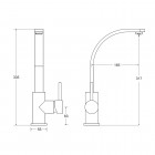 Besco Decco I bateria umywalkowa wysoka chrom BU-DI-CH