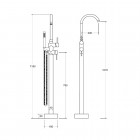 Besco Illusion I bateria wannowo-prysznicowa wolnostojąca czarny mat BW-II-CZ