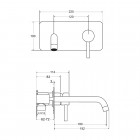 Besco Illusion bateria umywalkowa podtynkowa złota BU-IS-ZL