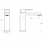Besco Modern / Varium bateria umywalkowa czarny mat BU-MVII-CZ