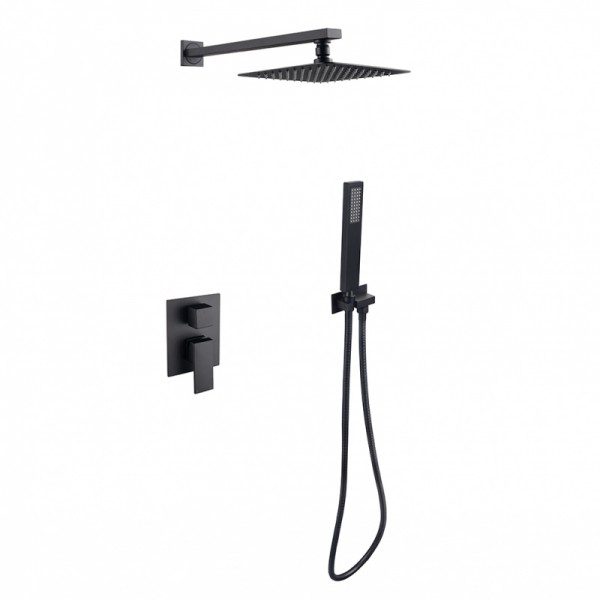 Besco Modern / Varium zestaw prysznicowy czarny mat BP-MVI-CZ