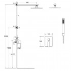 Besco Modern / Varium zestaw prysznicowy czarny mat BP-MVI-CZ