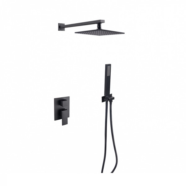 Besco Modern / Varium zestaw prysznicowy czarny mat BP-MVII-CZ