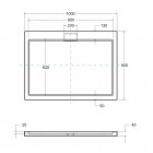Besco Axim Ultraslim brodzik prostokątny 100x80 cm BAX-108-P