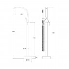 Besco Decco I bateria wannowo-prysznicowa wolnostojąca czarny mat BW-DI-CZ