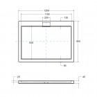 Besco Axim Ultraslim brodzik prostokątny 120x80 cm BAX-128-P