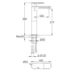 Kohlman Texen bateria umywalkowa wysoka QB170T