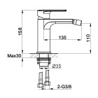 Kohlman Texen bateria bidetowa QB130T