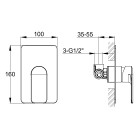 Kohlman Texen bateria prysznicowa podtynkowa QW220T