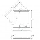 Besco Axim Ultraslim brodzik kwadratowy 80x80 cm BAX-80-KW