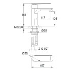 Kohlman Wexpo bateria umywalkowa QB100W