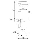 Kohlman Wexpo bateria umywalkowa wysoka QB170W