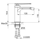 Kohlman Wexpo bateria bidetowa QB130W