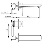 Kohlman Texen bateria umywalkowa podtynkowa QW180T