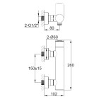 Kohlman Wexpo bateria prysznicowa QW120W