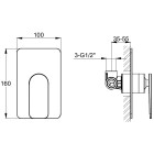 Kohlman Texen bateria prysznicowa podtynkowa QW220W