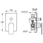 Kohlman Wexpo bateria wannowo-prysznicowa podtynkowa QW210W