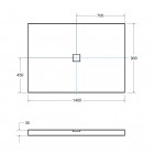 Besco Nox Ulstraslim brodzik prostokątny 130x90 BMN130-90-BC