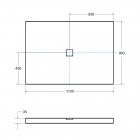 Besco Nox Ulstraslim brodzik prostokątny 100x80 czarny BMN100-80-CB
