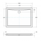 Besco Alpina Slimline brodzik prostokątny 100x80 BAA-108-P