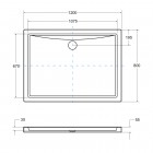 Besco Alpina Slimline brodzik prostokątny 120x80 BAA-128-P