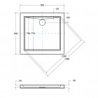 Besco Aquarius Slimline brodzik kwadratowy 90x90 cm BAA-90-K