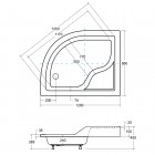 Besco Maxi brodzik asymetryczny 120x85 lewy BAM-120-NL