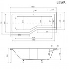 Besco Integra kabino-wanna 150x75 cm + parawan 2-skrzydłowy