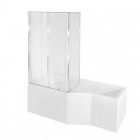 Besco Integra kabino-wanna 150x75 cm lewa z parawanem 3-skrzydłowym WAI-150-PL3