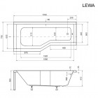 Besco Integra kabino-wanna 170x75 cm + parawan 3-skrzydłowy